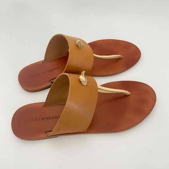 Lucky Brand T-Strap Flip Flop Knotted Sandal Size 10 - Picture 1 of 5